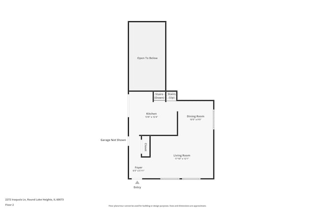 2272 Iroquois Ln, Round Lake Heights, IL 60073 - floor plan