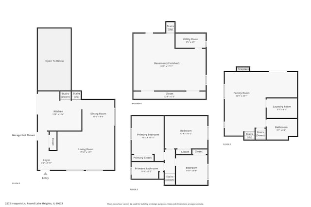 2272 Iroquois Ln, Round Lake Heights, IL 60073 - view of layout