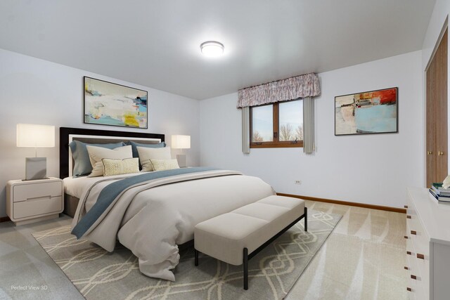 16921 84th Ave, Tinley Park, IL 60477 - bedroom featuring baseboards and light colored carpet