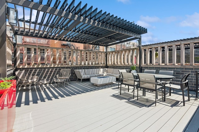1431 N Mohawk St, Chicago, IL 60610 - wooden terrace featuring an outdoor hangout area and outdoor dining area