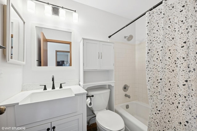 2828 Ashton Ct, Westchester, IL 60154 - bathroom featuring shower / tub combo, toilet, and vanity