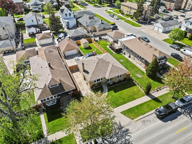 aerial perspective of suburban area