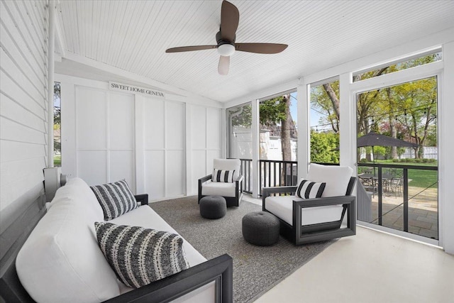 view of sunroom