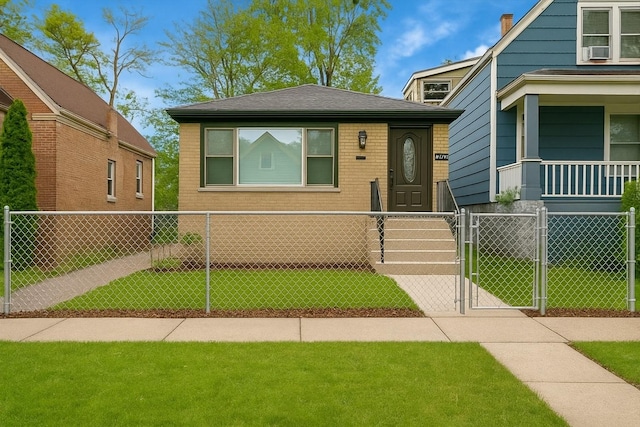 314 W 106th Pl, Chicago, IL 60628 - bungalow with brick siding, a gate, and cooling unit