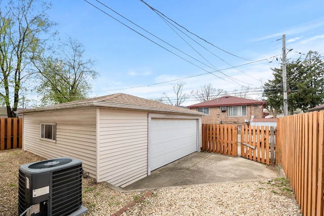 742 Newell Ave, Calumet City, IL 60409 - detached garage with fence and central air condition unit
