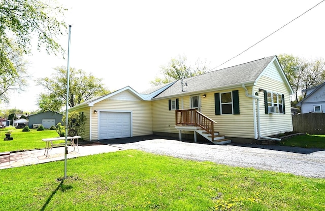 2816 Stilling Blvd, Mchenry, IL 60050 - ranch-style house with asphalt driveway, a shingled roof, and an attached garage