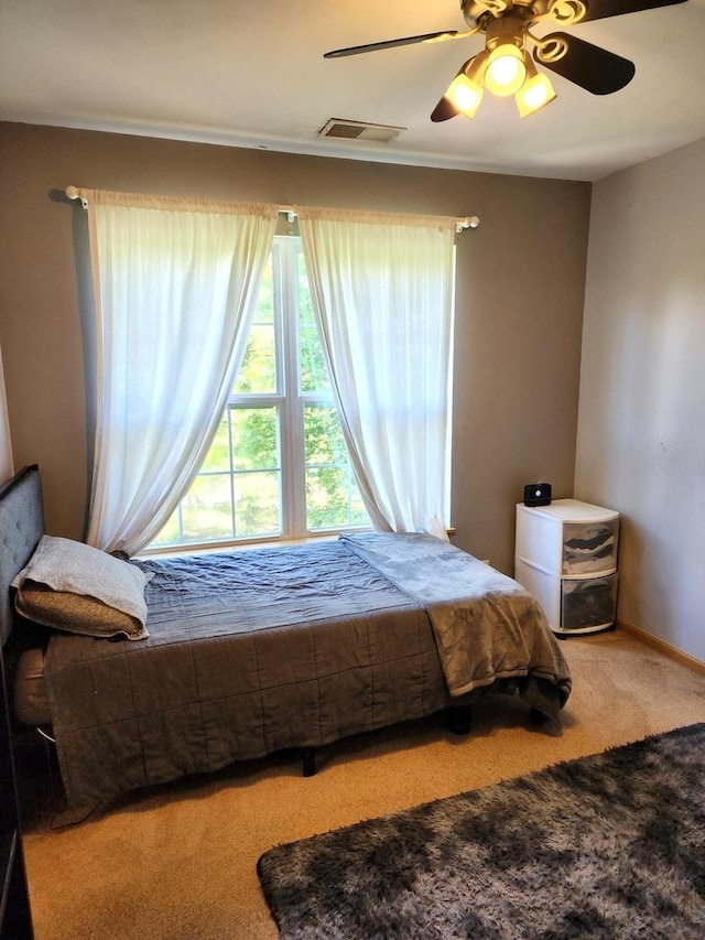 119 Oak Knoll Ct, Volo, IL 60020 - carpeted bedroom featuring ceiling fan