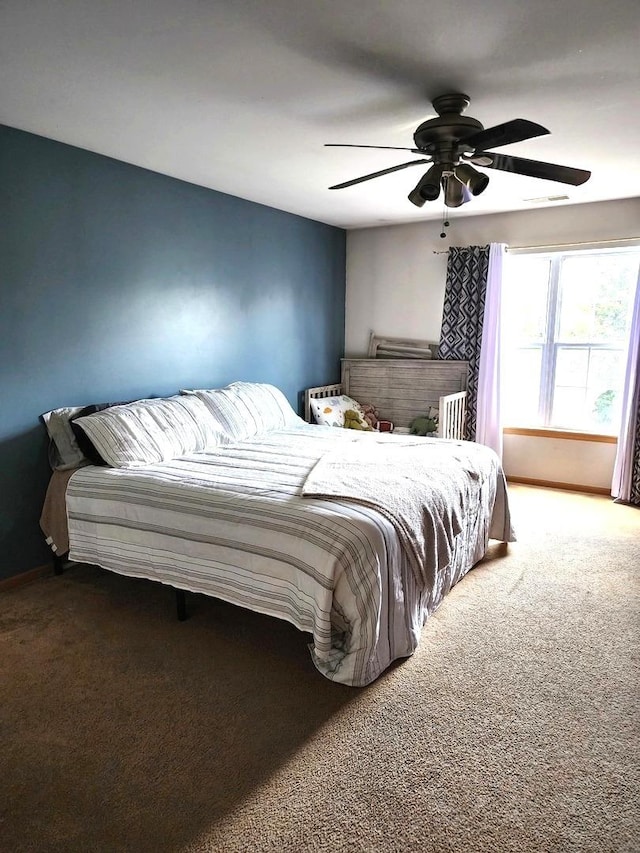 119 Oak Knoll Ct, Volo, IL 60020 - bedroom featuring carpet flooring and ceiling fan
