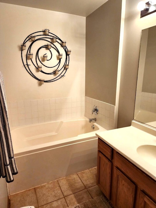 119 Oak Knoll Ct, Volo, IL 60020 - full bath featuring a bath, vanity, and tile patterned flooring