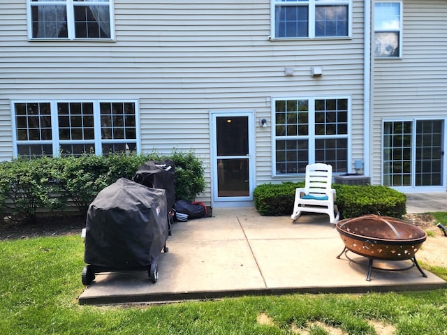 119 Oak Knoll Ct, Volo, IL 60020 - back of house with a fire pit and a patio area