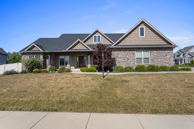 1101 Cascade Dr, Savoy, IL 61874 - craftsman house featuring stone siding