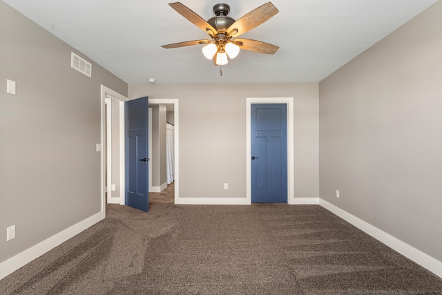 1101 Cascade Dr, Savoy, IL 61874 - unfurnished bedroom with carpet, a closet, and ceiling fan
