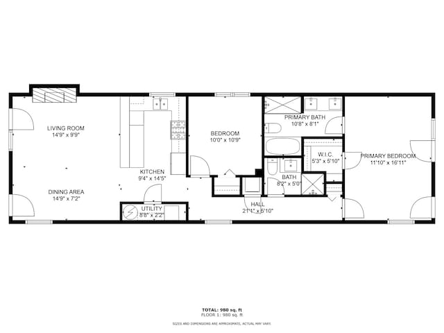 1942 W Armitage Ave Unit 2, Chicago, IL 60622 - view of room layout