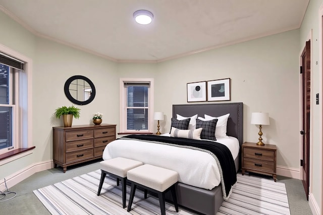 1331 W Greenleaf Ave Unit 2, Chicago, IL 60626 - bedroom featuring light colored carpet, baseboards, and ornamental molding