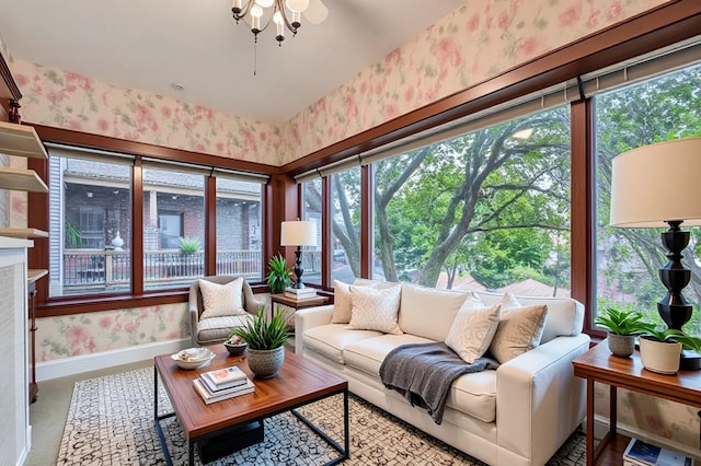 1331 W Greenleaf Ave Unit 2, Chicago, IL 60626 - sunroom featuring wallpapered walls and baseboards