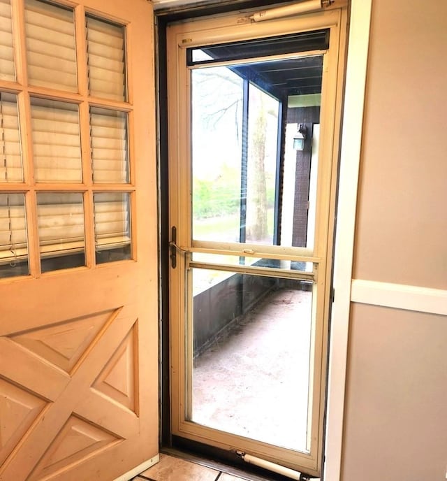 view of doorway to outside