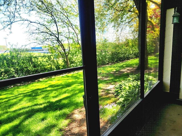 view of grassy yard