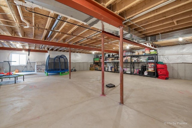 view of basement