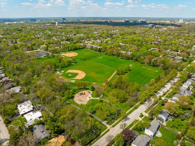 aerial view of residential area