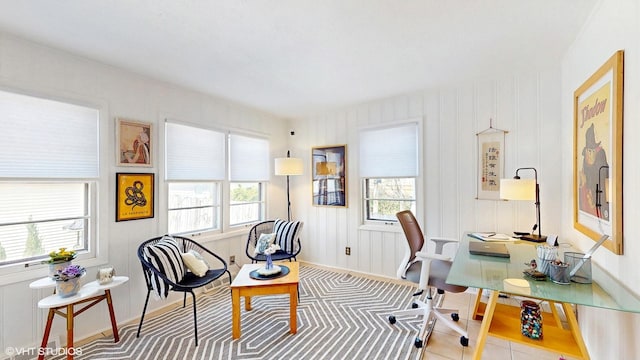 view of home office