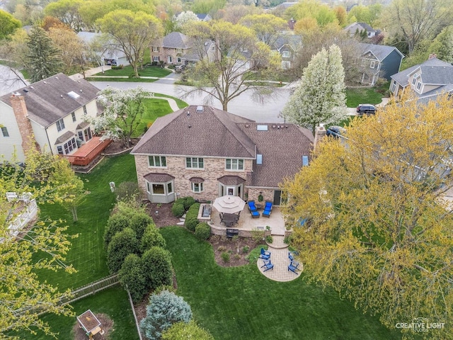 1454 Rill Ct, Naperville, IL 60565 - bird's eye view with a residential view