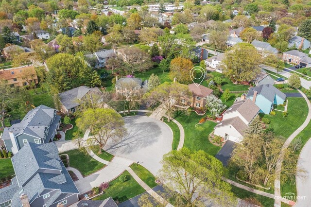 1454 Rill Ct, Naperville, IL 60565 - aerial view featuring a residential view