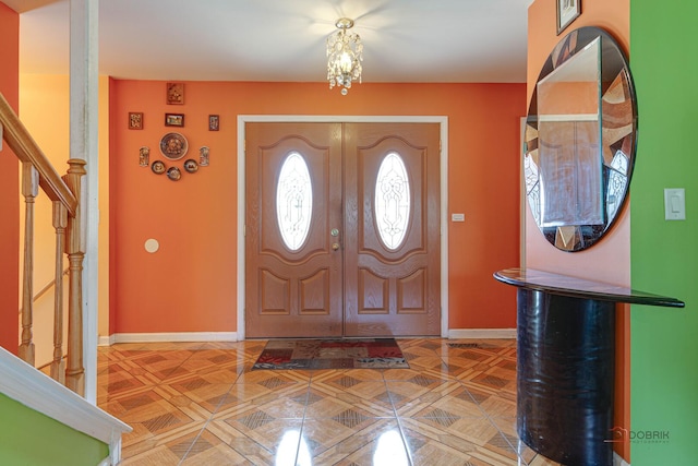 1338 E Best Dr, Arlington Heights, IL 60004 - entrance foyer featuring stairs and baseboards