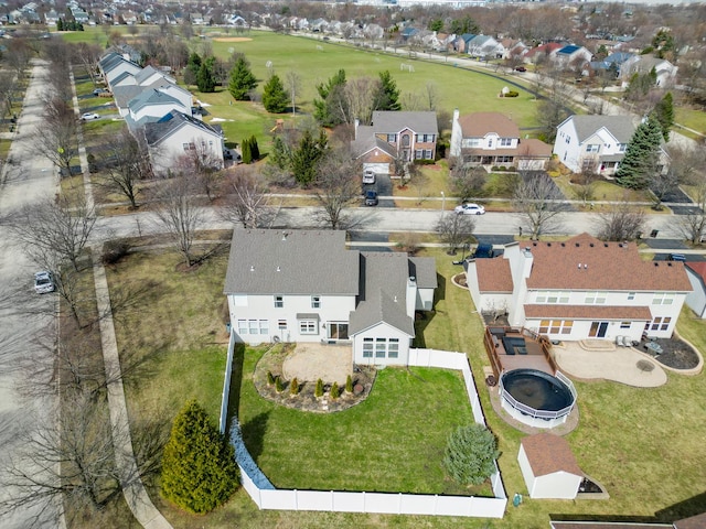bird's eye view featuring a residential view