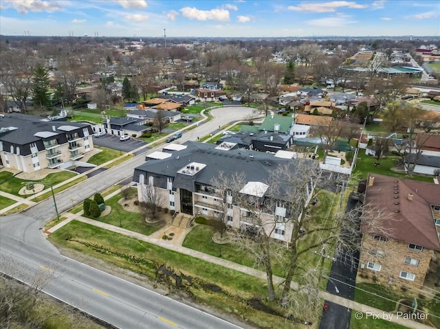 bird's eye view with a residential view