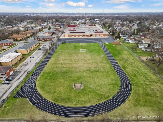birds eye view of property featuring a residential view