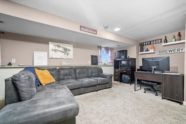 view of carpeted living room