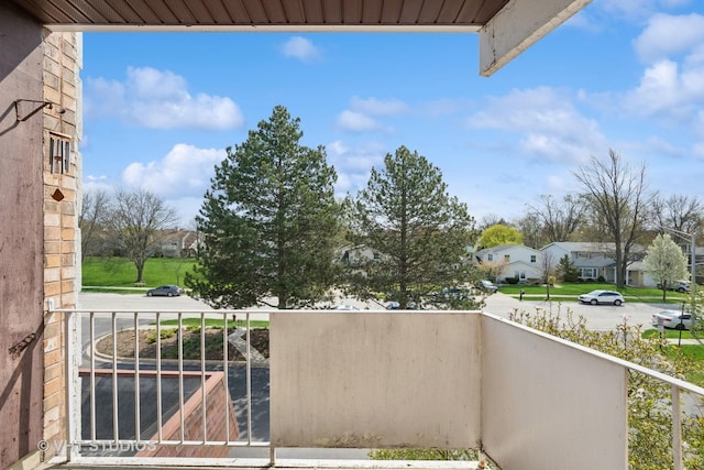 balcony with a residential view