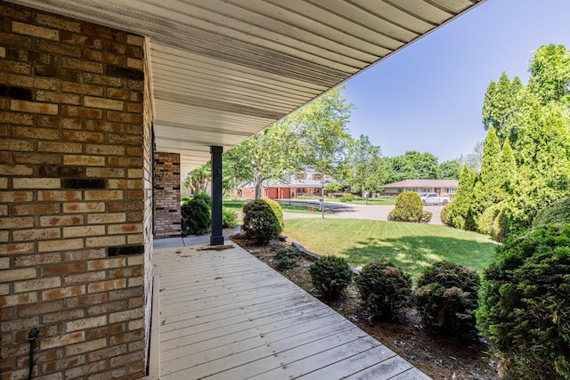 854 Kings Cv, Princeton, IL 61356 - wooden terrace with a yard