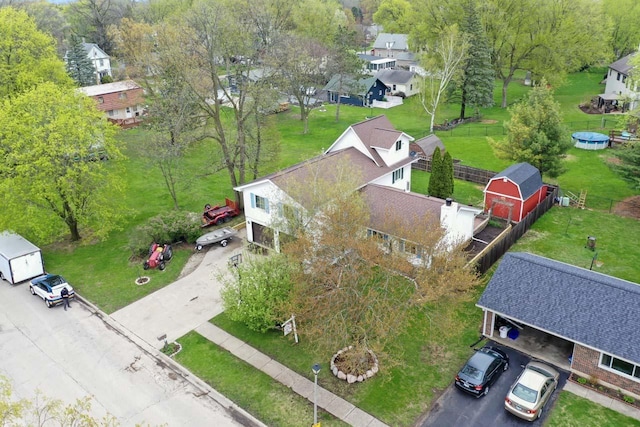 bird's eye view featuring a residential view