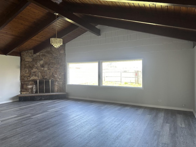 1525 Gordon Ave, Calumet City, IL 60409 - unfurnished living room with baseboards, wood finished floors, a notable chandelier, and plenty of natural light