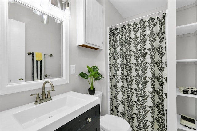 1801 Cindy Lynn St, Urbana, IL 61802 - full bathroom featuring toilet, vanity, and a shower with curtain