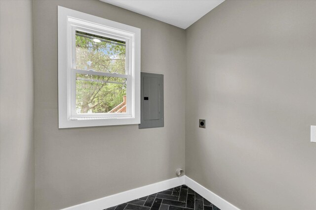 1801 Cindy Lynn St, Urbana, IL 61802 - laundry area with electric dryer hookup, baseboards, and electric panel