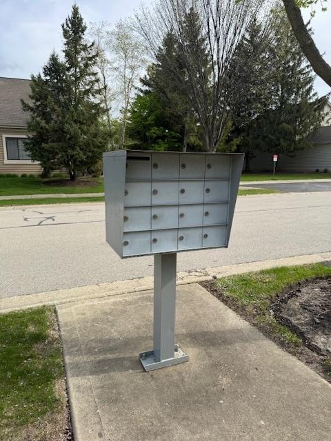 view of community featuring mail area