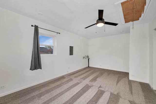 11007 W 167th St, Orland Park, IL 60467 - spare room with carpet flooring, ceiling fan, baseboards, and electric panel