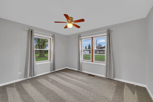 11007 W 167th St, Orland Park, IL 60467 - unfurnished room featuring carpet floors, ceiling fan, and a wealth of natural light
