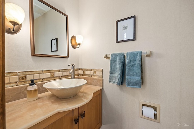 2111 Belleau Woods Ct, Wheaton, IL 60189 - bathroom with decorative backsplash and vanity
