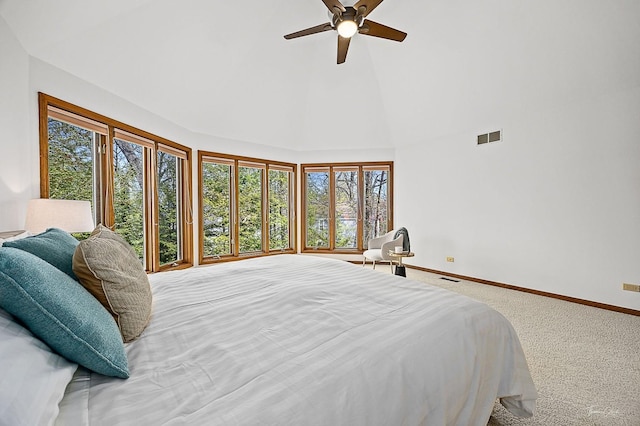 2111 Belleau Woods Ct, Wheaton, IL 60189 - bedroom featuring carpet flooring, a ceiling fan, baseboards, and visible vents