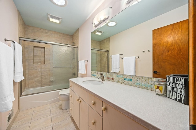 2111 Belleau Woods Ct, Wheaton, IL 60189 - full bathroom featuring vanity, toilet, tile patterned floors, and visible vents