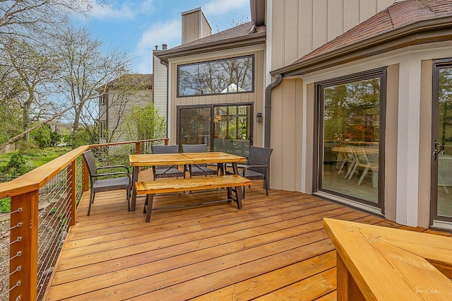 2111 Belleau Woods Ct, Wheaton, IL 60189 - wooden deck featuring outdoor dining space