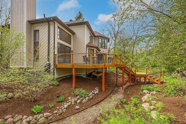 2111 Belleau Woods Ct, Wheaton, IL 60189 - back of property featuring stairs and a deck