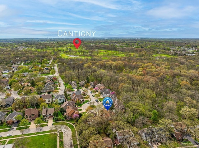 2111 Belleau Woods Ct, Wheaton, IL 60189 - aerial view with a residential view and a view of trees