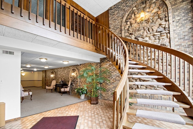 stairway with visible vents
