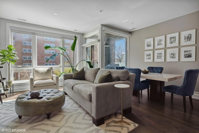 1448 W Chestnut St Unit 2, Chicago, IL 60642 - living area with visible vents and wood finished floors