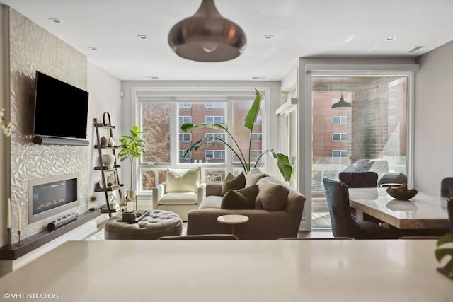 1448 W Chestnut St Unit 2, Chicago, IL 60642 - living area featuring a fireplace