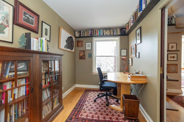 4432 N Racine Ave Unit 3S, Chicago, IL 60640 - office space with baseboards and wood finished floors
